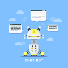 Chat bot concept banner
