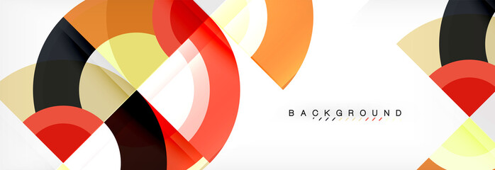 Obraz premium Vector circular geometric abstract background