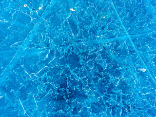 Abstract ice pattern on Kerid crater