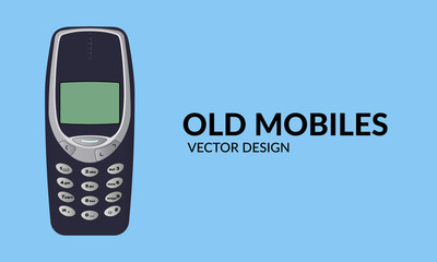 Old Mobile Phone - Vector Design