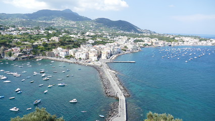 Ischia northeast coast view from Castello Aragonese