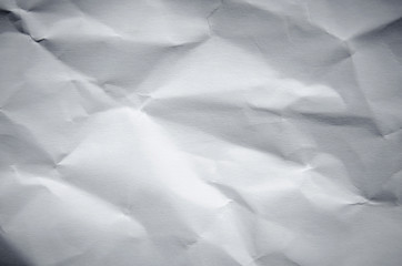 White background and wallpaper by crumpled paper texture and free space.