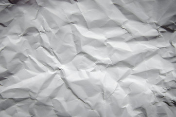 White background and wallpaper by crumpled paper texture and free space.