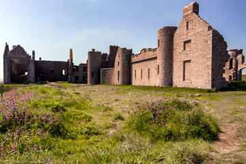 Fototapeta na wymiar New Slains Castle, Aberdeeshire, Ecosse 