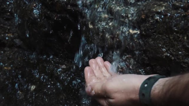 water is droping on the heand