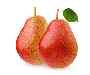 Pear isolated on white background. Whole fruit.