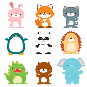 cute animals vector collection