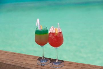 Maldives,  landscape sea, cocktails