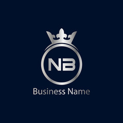 Initial Letter NB Logo Template Design