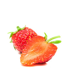 Strawberry on white background