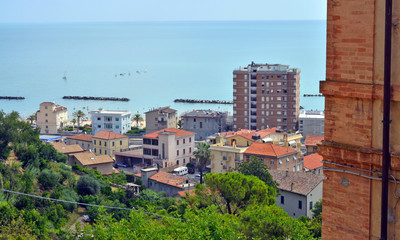 vista panoramica di alcuni angoli di Grottammare, Marche, Italia