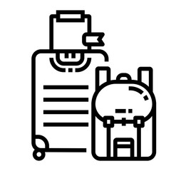 Baggages Line Icon