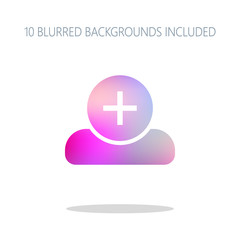 doctor, person with medical cross. Colorful logo concept with si