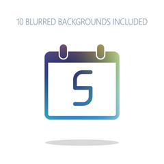 calendar with 5 day, simple icon. Colorful logo concept with sim