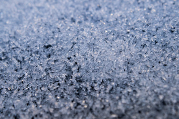 Macro shot of snow