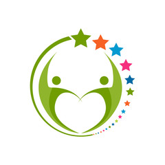 vector logo design for children schooling, community organization