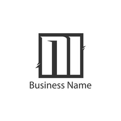Initial Letter NI Logo Template Design