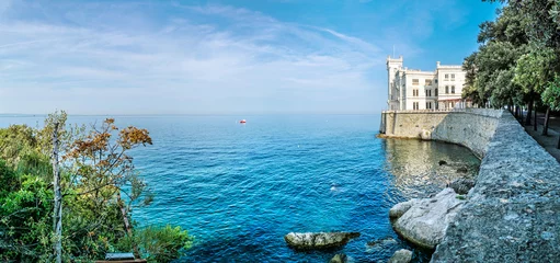 Papier Peint photo autocollant Château Miramare castle near Trieste, northeastern Italy