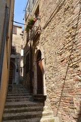 veduta panoramica di alcuni angoli di Ripatransone, Marche, Italia