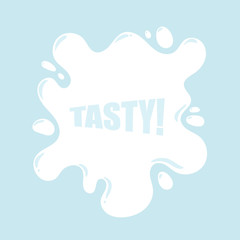 Vector White Splatter Tasty Label