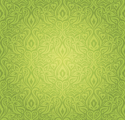 Green Floral vintage wallpaper vector design backround