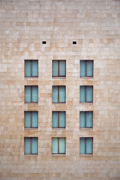 Brick wall with windows