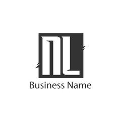 Initial Letter NL Logo Template Design