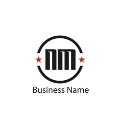 Initial Letter NM Logo Template Design