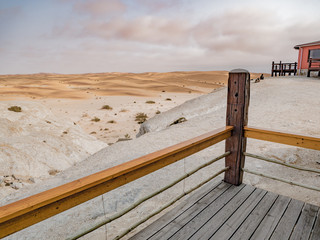 View of the dunes of the Namib desert, in Swakopmund, Namibia