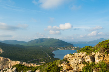 Fototapeta na wymiar Landscape of the gulf of Capo Caccia