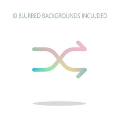 Fototapeta premium Crossed simple arrows. Linear, thin outline. Colorful logo conce