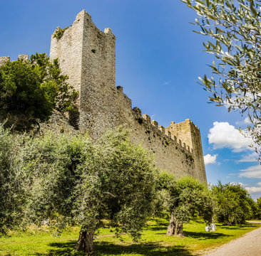 Medieval village walls of Castiglione del Lago, Umbria - Italy