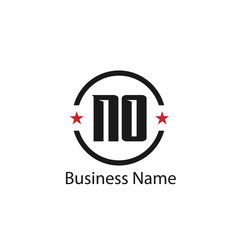 Initial Letter NO Logo Template Design