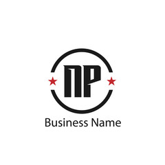 Initial Letter NP Logo Template Design