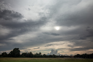 Fototapeta na wymiar clouds over the sky timelapse