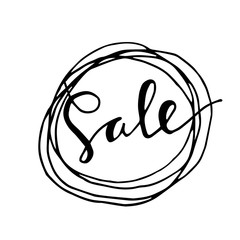 Sale. Hand drawn word