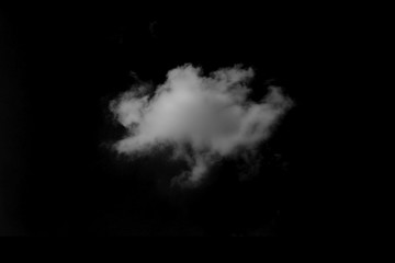 Obraz na płótnie Canvas Isolated clouds over black.