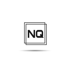 Initial Letter NQ Logo Template Design