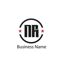 Initial Letter NR Logo Template Design