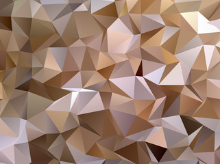 Abstract pattern with triangles. Geometric background. Different shades of Golden and beige with gradient. Vector illustration