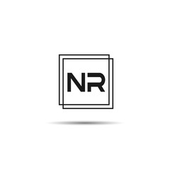 Initial Letter NR Logo Template Design