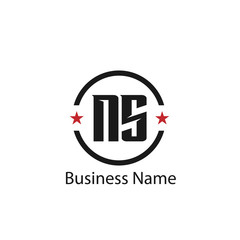 Initial Letter NS Logo Template Design