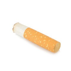 cigarette butt single isolated on white background