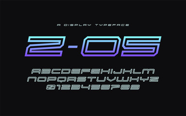 Z 05 vector display typeface, font, alphabet, typography.