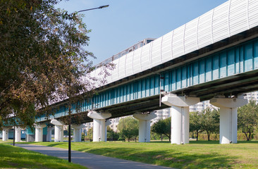 Ground metro line in Moscow