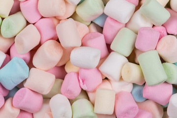 Colorful marshmallows as background
