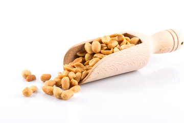 peanut nuts salt in scoop