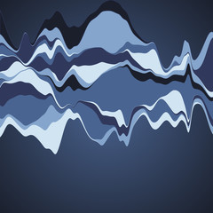 Big data visualization. Streamgraph. Futuristic infographic. Inf