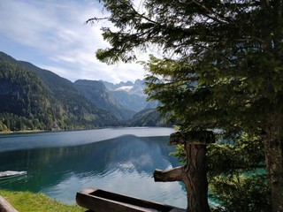 Lake and mountains view