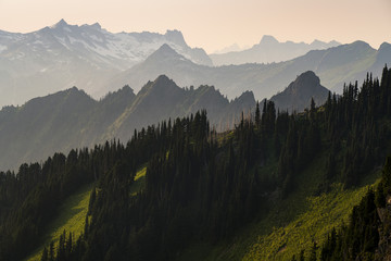 North Cascades sunset ridges